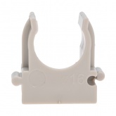 Крепеж-клипса Rexant для труб под монтажный пистолет в п/э d16 [упак.100шт] серая