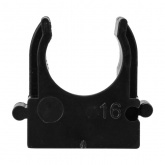 Крепеж-клипса Rexant для труб под монтажный пистолет в п/э d16 [упак.100шт] черная