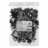 Крепеж-клипса Rexant для труб под монтажный пистолет в п/э d16 [упак.100шт] черная