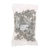 Крепеж-клипса Rexant для труб под монтажный пистолет в п/э d20 [упак.100шт] серая