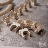 Крепеж-клипса Rexant для труб под монтажный пистолет в п/э d20 [упак.100шт] серая