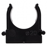 Крепеж-клипса Rexant для труб под монтажный пистолет в п/э d20 [упак.100шт] черная