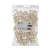 Крепеж-клипса Rexant для труб под монтажный пистолет в п/э d20 [упак.100шт] белая