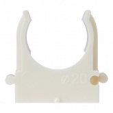 Крепеж-клипса Rexant для труб под монтажный пистолет в п/э d20 [упак.100шт] белая