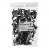 Крепеж-клипса Rexant для труб под монтажный пистолет в п/э d32 [упак.50шт] черная