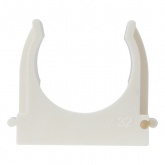 Крепеж-клипса Rexant для труб под монтажный пистолет в п/э d32 [упак.50шт] белая