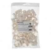 Крепеж-клипса Rexant для труб под монтажный пистолет в п/э d32 [упак.50шт] белая