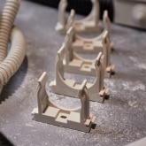 Крепеж-клипса Rexant для труб под монтажный пистолет в п/э d40 [упак.25шт] серая