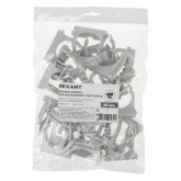 Крепеж-клипса Rexant для труб под монтажный пистолет в п/э d40 [упак.25шт] серая