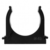 Крепеж-клипса Rexant для труб под монтажный пистолет в п/э d40 [упак.25шт] черная