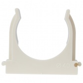 Крепеж-клипса Rexant для труб под монтажный пистолет в п/э d40 [упак.25шт] белая