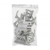 Крепеж-клипса Rexant для труб под монтажный пистолет в п/э d50 [упак.25шт] серая