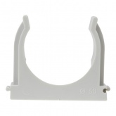 Крепеж-клипса Rexant для труб под монтажный пистолет в п/э d50 [упак.25шт] серая