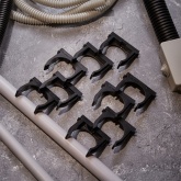 Крепеж-клипса Rexant для труб под монтажный пистолет в п/э d50 [упак.25шт] черная