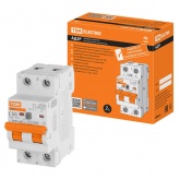 Дифференциальный автомат TDM АД2P 2Р С50А 300мА тип АС однофазный электронный 6кА АД2P (дифавтомат, АВДТ)