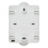 Розетка одноместная 2П+3 для открытой установки ИЭК ФОРС РС620-3-ФБ IP54 белый