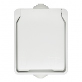 Розетка одноместная 2П+3 для открытой установки ИЭК ФОРС РС620-3-ФБ IP54 белый