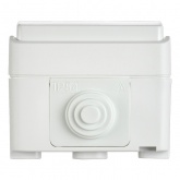 Переключатель одноклавишный с индикацией для открытой установки ИЭК ФОРС ВС20-1-1-ФБ IP54 белый