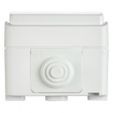 Выключатель кнопочный для открытой установки ИЭК ФОРС ВСк20-1-0-ФБ IP54 белый