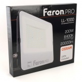 Прожектор светодиодный Feron PRO LL-1000 200W 6400K 18000Lm IP65 черный алюминий