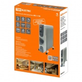 Масляный обогреватель TDM МО-11ТВ, 2500Вт, 11 секций, вентилятор, регулятор мощности, термостат