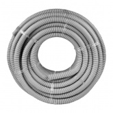 Труба гофрированная ПВХ EKF Plast 32 мм гибкая лёгкая с протяжкой серая [бухта 50м] (гофра для кабеля)