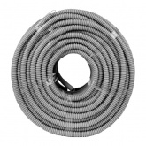 Труба гофрированная ПВХ EKF Plast 16 мм гибкая лёгкая с протяжкой серая [бухта 100м] (гофра для кабеля)