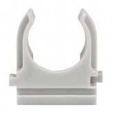 Крепеж-клипса EKF для труб и гофры Plast 20 мм серая [уп.100шт]