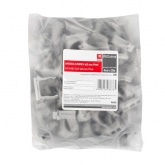 Крепеж-клипса EKF для труб и гофры Plast 25 мм серая [уп.100шт]