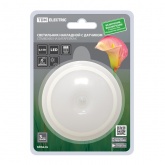 Светильник накладной светодиодный TDM 0,5W 35Lm 3хAAA датчик движения и освещенности 80х80мм