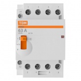 Контактор модульный с ручным управлением TDM КМ63/4-63А 4НО 230В АС 3 модуля