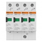 Разрядник TDM ОПС1-C 4Р In20kA Un400B Im40kA