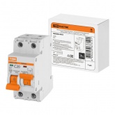 Автоматический выключатель с механической блокировкой (байпас) TDM ВА47-29Б 1Р+1Р С20А 4,5кА (автомат электрический)