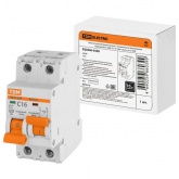 Автоматический выключатель с механической блокировкой (байпас) TDM ВА47-29Б 1Р+1Р С16А 4,5кА (автомат электрический)