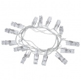 Гирлянда светодиодная TDM Прищепки 3м 15LED белый 8 режимов 220V IP20