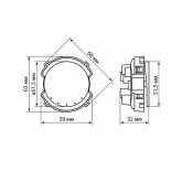 Переключатель одноклавишный TDM Байкал 16А 250В белый
