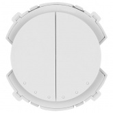 Переключатель двухклавишный TDM Байкал 16А 250В белый