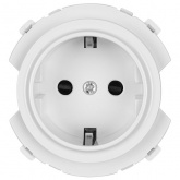 Розетка TDM Байкал 2П+З 16А 250В шторки белая