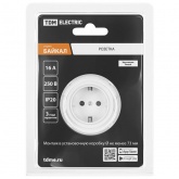 Розетка TDM Байкал 2П+З 16А 250В шторки белая