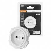 Розетка TDM Байкал 2П 16А 250В шторки белая