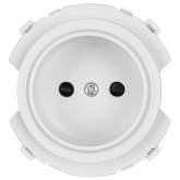 Розетка TDM Байкал 2П 16А 250В шторки белая