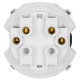 Кнопочный выключатель двухклавишный TDM Байкал 16А 250В белый