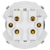 Кнопочный переключатель двухклавишный TDM Байкал 16А 250В белый