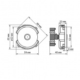 Розетка TDM Байкал TV проходная белая