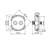 Розетка TDM Байкал TV/SAT проходная белая