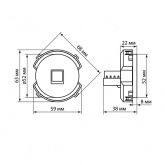 Розетка телефонная TDM Байкал RJ11 белая