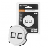 Розетка компьютерная двойная TDM Байкал RJ45 белая