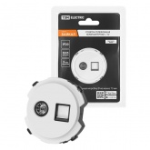 Розетка двойная TDM Байкал RJ45+TV розетка оконечная белая