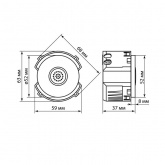 Выключатель акустический TDM Байкал 100Вт 250В белый