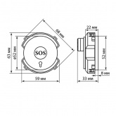 Кнопка TDM Байкал SOS белая